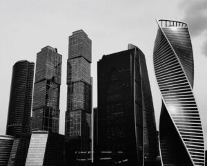 Image of high rise buildings at risk of BPS complaince issues that Carbonsight software helps resolve